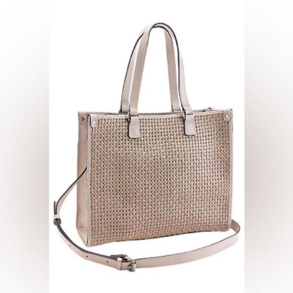 New Patricia Nash Medium Ava Woven Leather Tote. - Picture 2 of 14